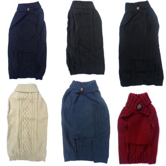 Cable Knit Dog Jumper Sweater